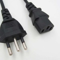 US Straight 3-Pin Plug with Cord Lock